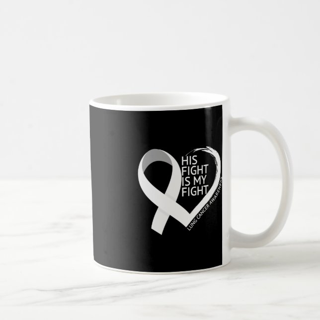 Mug Son Combat Est Mon Mois De Lutte Contre Le Cancer  (Droite)