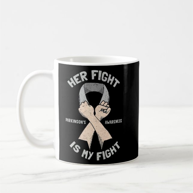 Mug Son Combat Est Mon Mois De Sensibilisation À La Lu (Gauche)