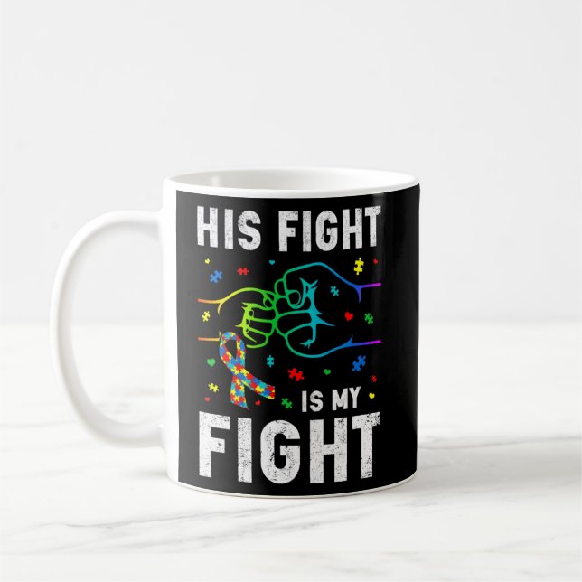 Mug Son Combat Est Mon Puzzle Fist Sensibilisation sur (Gauche)