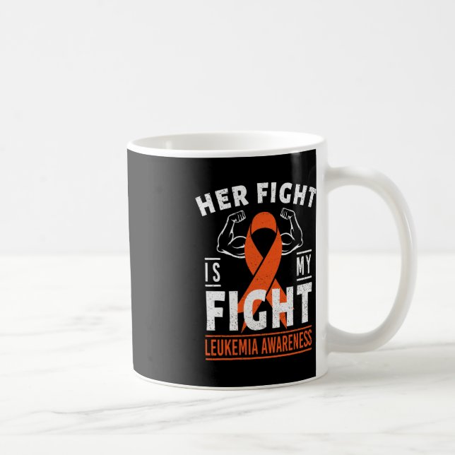 Mug Son combat est My Fight Leukemia Cancer Awareness  (Droite)
