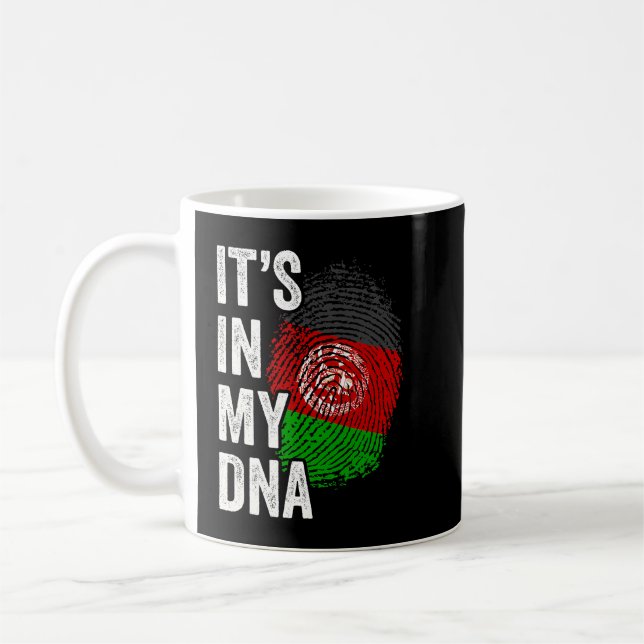 Mug SON DANS MON ADN Afghanistan Drapeau Fierté des ra (Gauche)
