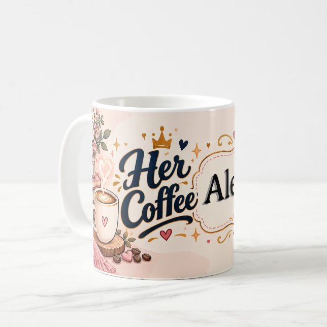 Mug Son design de café cosy et livresque (Devant gauche)
