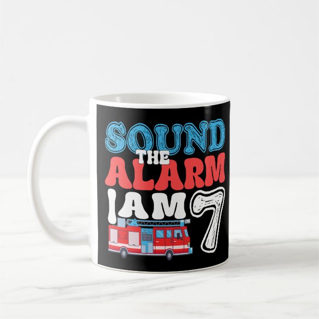 Mug Son L'alarme J'ai 7 7e anniversaire Pompier (Gauche)