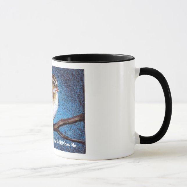 MUG SON OEIL EST SUR LE MOINEAU : ILLUSTRATION, (Droite)