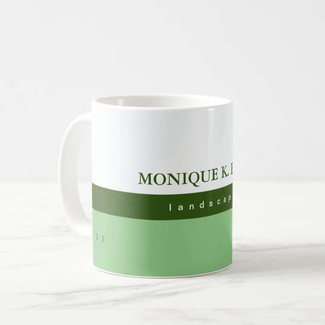 Mug son professionnel demi-blanc mi-vert (Devant gauche)