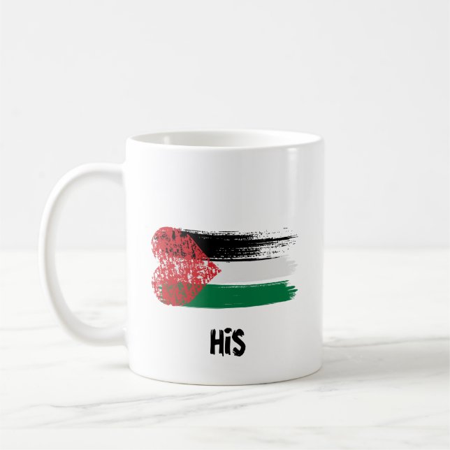 Mug Son & Sa Drapeau Palestinien – Design Défraîch (Gauche)