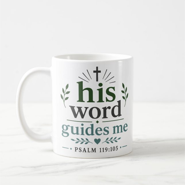 Mug Son Verbe Me Guide Encouragement Chrétien (Gauche)