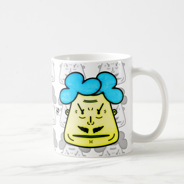 Mug Son visage de dessin animé Mustache v2-1 (Droite)