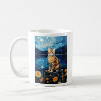 Mug Sonate pour tournesol avec muse de chat Vintage :