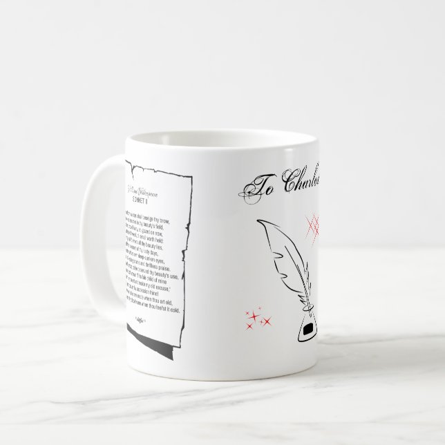 Mug Sonnet Shakespeare 2 (Devant gauche)