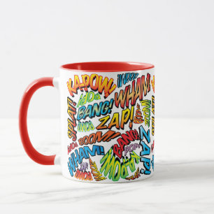 Mug Sons de bande dessinée rétro amusants Pop Art