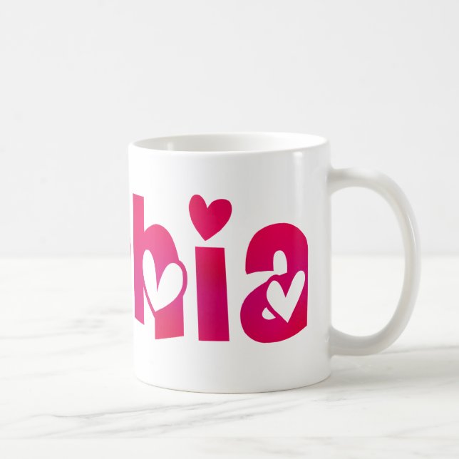 Mug Sophia dans les coeurs (Droite)