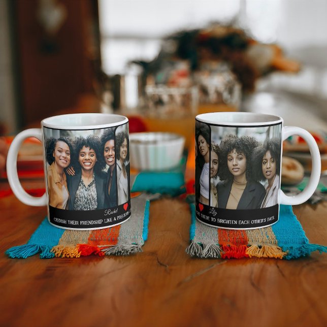 Mug Sophistiqué 3 Soeurs Photo & Soul Citation Pour To (photo collage birthday mug, photo collage coffee mug, personalised photo collage coffee mug, 	custom)
