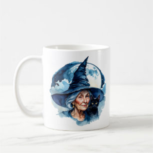 Mug Sorcière avec un chat - Halloween Wicca 1