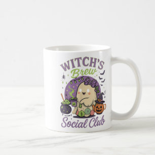 Mug Sorcière Brew Social Club Cute Ghost Cauldron Coff