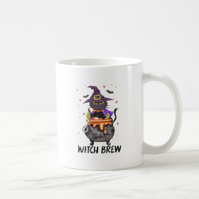 Mug Sorcière - Chat portant une sorcière (Droite)