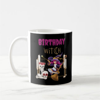 Mug Sorcière D'Anniversaire Née À La Fête Éffrayante H