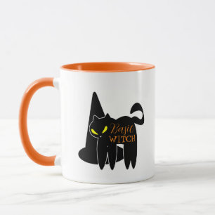 Mug Sorcière de base Halloween Chat Noir