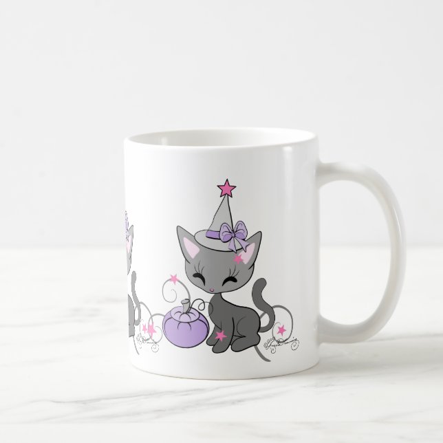 Mug Sorcière de Halloween Chat (Droite)