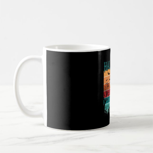 Mug Sorcière de Halloween Chat Toile d'araignée Lune C (Gauche)