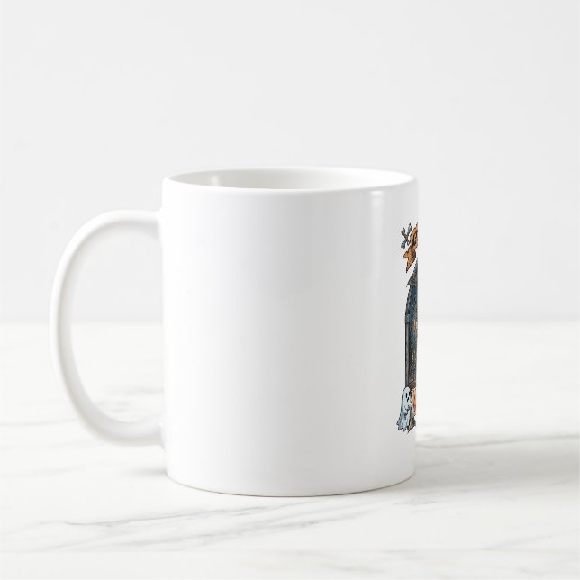 Mug Sorcière de nuit mécanique Jour Halloween Steampun (Gauche)