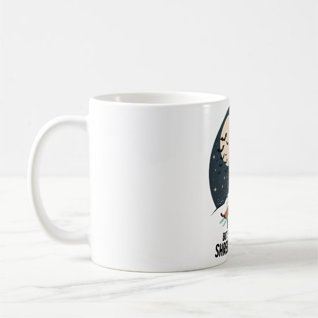 Mug Sorcière de ski rétro Art d'Halloween (Gauche)