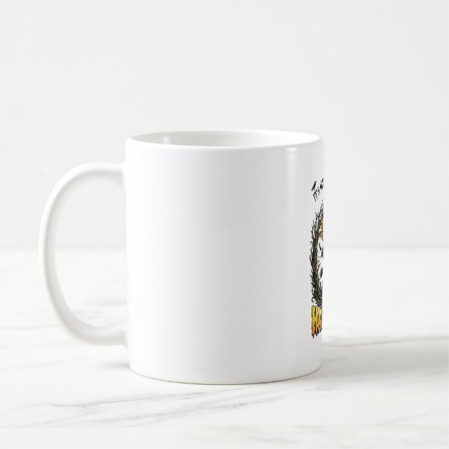Mug Sorcière d'Halloween Chaudron Lune Cimetière Arbre (Gauche)
