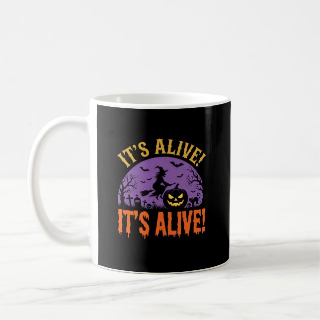 Mug Sorcière d'Halloween Jack O Lanterne C'est Vivant (Gauche)