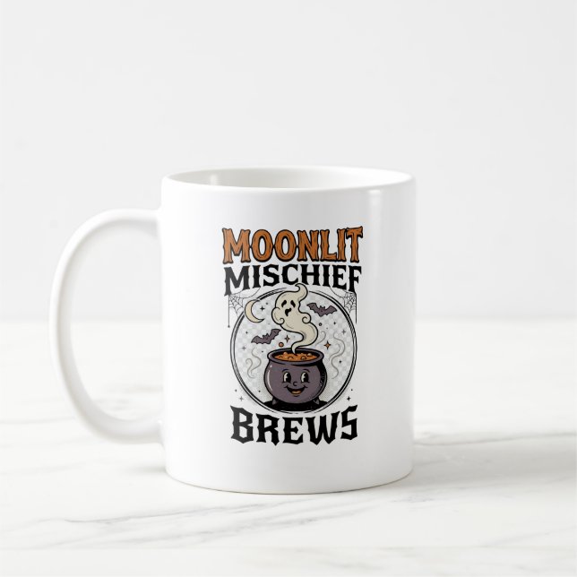 Mug Sorcière d'Halloween Lune Méfait (Gauche)