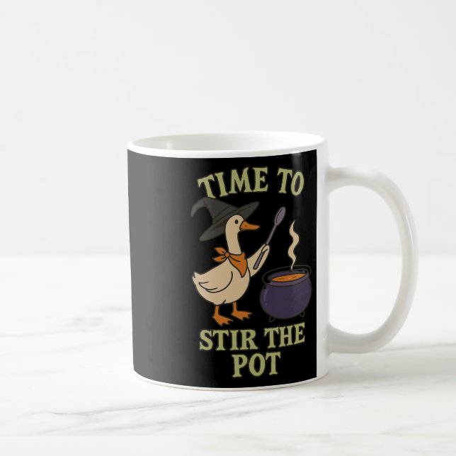 Mug Sorcière d'oie Halloween Le temps de remuer le pot (Droite)