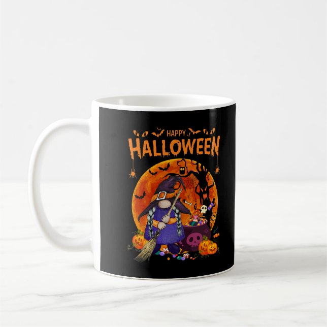 Mug Sorcière Gnome Halloween Costume Citrouille Automn (Gauche)