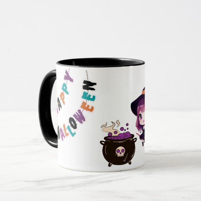 Mug Sorcière/Halloween/Automne  (Devant gauche)
