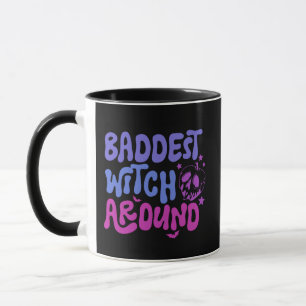 Mug Sorcière la plus triste autour du crâne Halloween