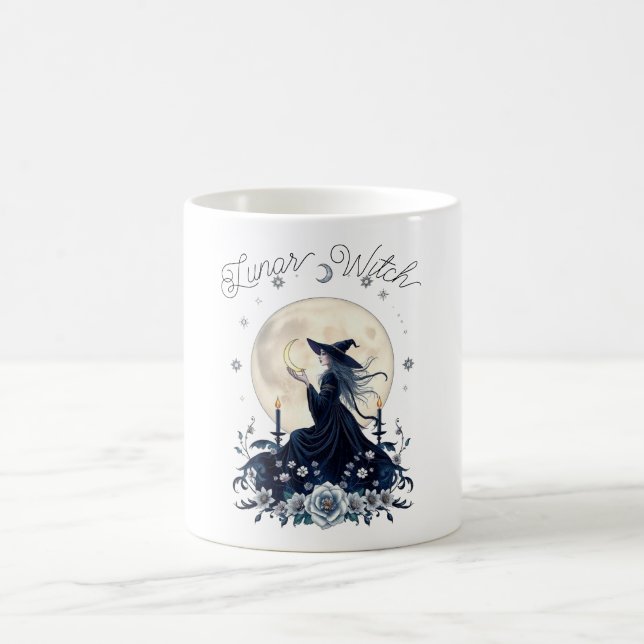 Mug Sorcière Lunaire Art Céleste Personnalisé (Centre)