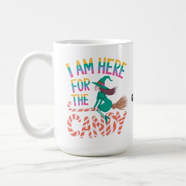Mug Sorcière mignonne amoureuse des bonbons d'Hallowee (Gauche)