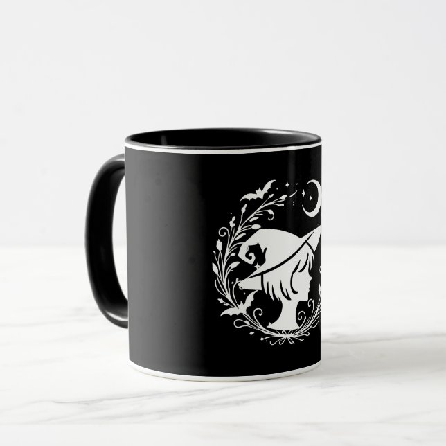 Mug Sorcière Pixie Magie Wiccanne Sorcières Halloween (Devant gauche)