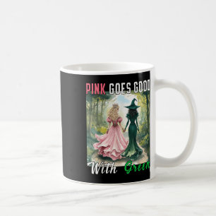 Mug Sorcière rose va bien avec sorcière Halloween vert