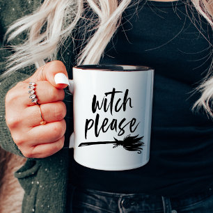 Mug Sorcière s'il vous plaît Balai Halloween