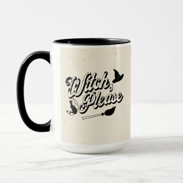 Mug Sorcière s'il vous plaît | Citation drôle d'Hallow (Gauche)