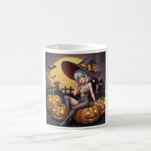 Mug Sorcière Torride dans le Champ de Citrouilles d'Ha