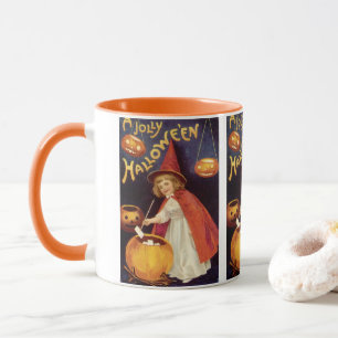 Mug Sorcière vintage joyeuse d'Halloween par Ellen Cla