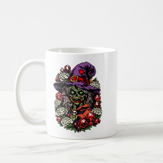 Mug Sorcière zombie de janvier avec des gemmes et des  (Gauche)