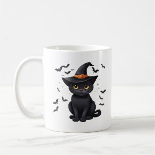 Mug Sorcières de chat noir Casquette Halloween automne
