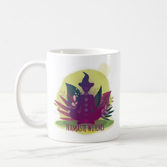 Mug Sorcières Halloween Yoga Namaste (Gauche)