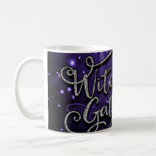 Mug Sorcières rassemblées damassé violet et noir Hallo