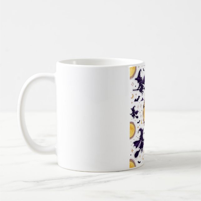Mug Sorcières volantes motif Halloween pleine lune (Gauche)
