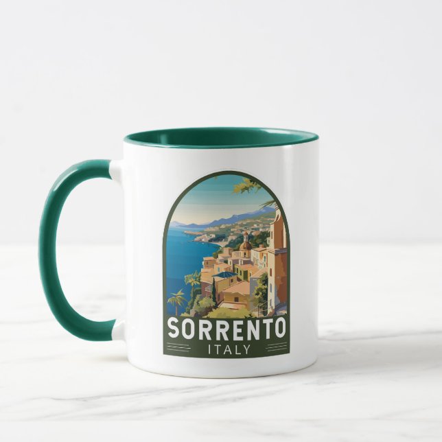 Mug Sorrente Italie Travel Art Vintage (Gauche)