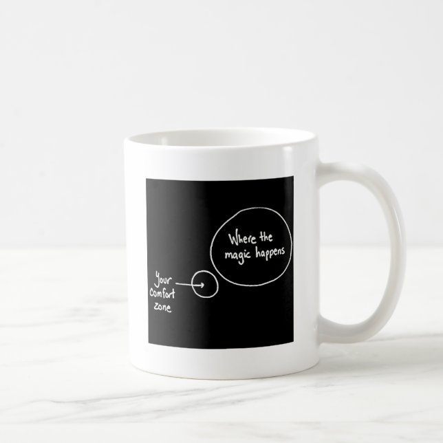Mug Sortez de votre zone de confort (Droite)