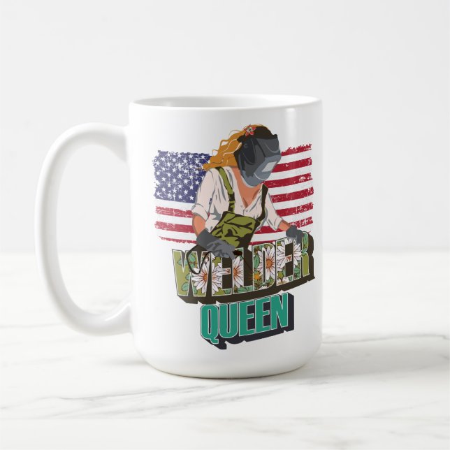 Mug Souder cadeau de reine pour fille soudeuse (Gauche)