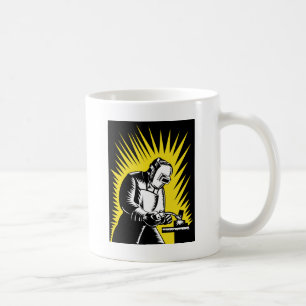 Mug soudure de travailleur de soudeuse